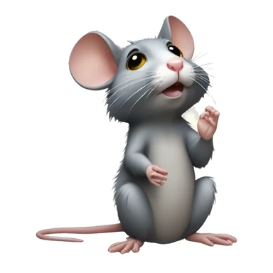 Rat begging with pray hands  sticker