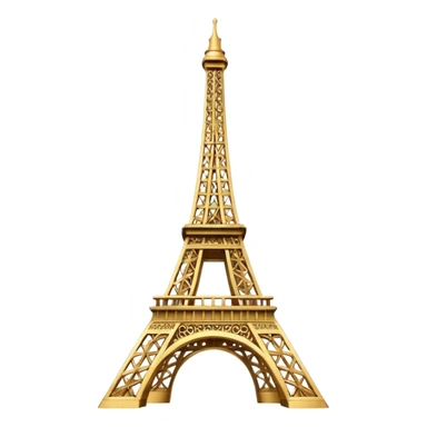 eiffel tower golden sticker