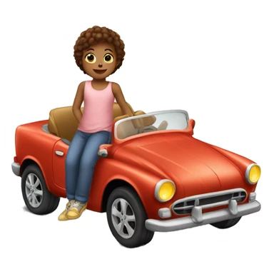 Enfant de 5ans avec une voiture luxe sticker