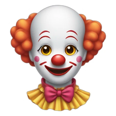 shy clown in love  sticker