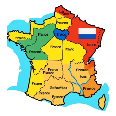 carte de la france sticker