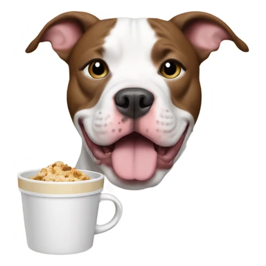 Pitbull with pup cup sticker