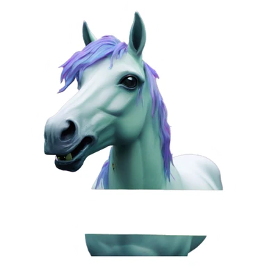 .Zombie_ Vaporwave black holographic oilslick zombie unicorn yellow caution tape graffiti Pegasus  sticker