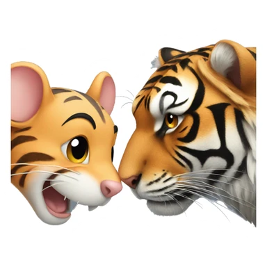 Mouse with Tiger  sticker