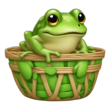 Grenouille sur un panier sticker