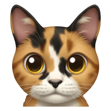 calico cat thats missing one eye  sticker