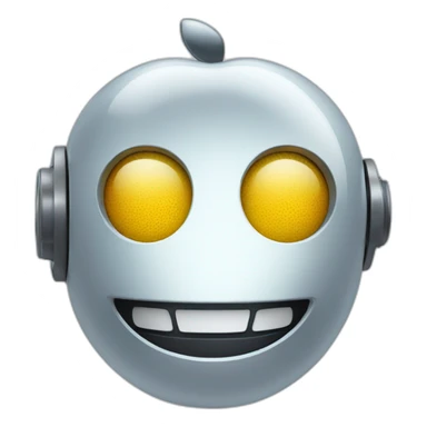 Roboter smile apple sticker