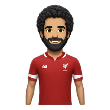 Muhammed salah in Liverpool shirt sticker