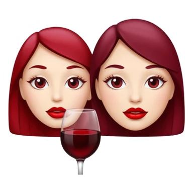 💋🍷 in red wine colour sticker