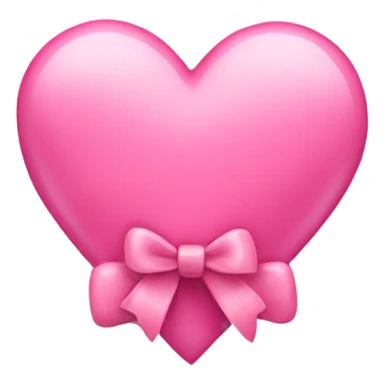 A cute pink heart with a bow sticker