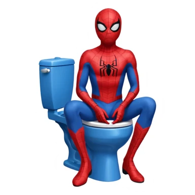 Spider-Man on toilet sticker