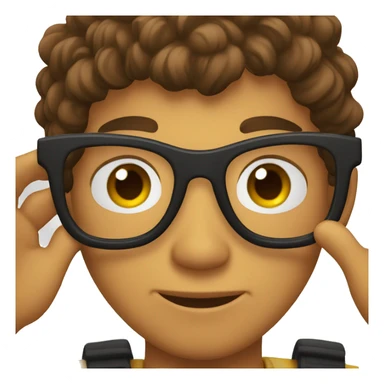 glasses on solo boy's back sticker