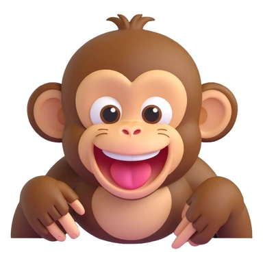 Monkey laugh  sticker