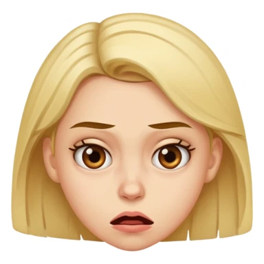 girl making a disgust face  sticker