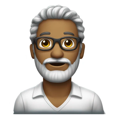 Homem branco com barba e óculos sticker