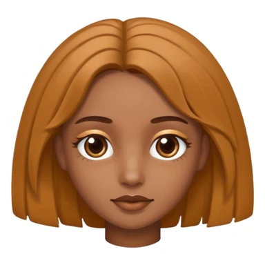 branca, olhos hazel, franjnha, pequenas sardas, cabelo castanho escuro, cabelo medio  sticker