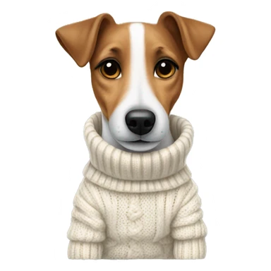 Jack Russell in a sweater sticker