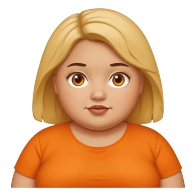 Fat girl with orange shirt sticker