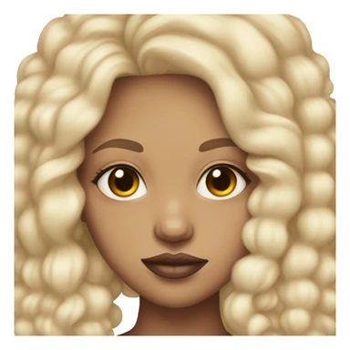 pretty light skin girl with big lips  sticker