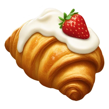 Strawberry croissant ￼ sticker