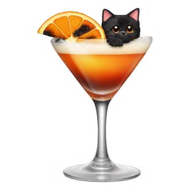 Tortoises shell cat drinking cocktail sticker