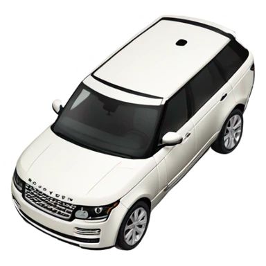 White Range Rover with a black roof sticker