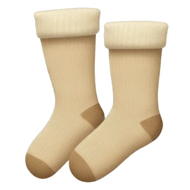 Two beige  socks sticker