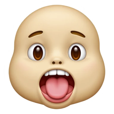 Face with its tongue out with its mouth closed  sticker