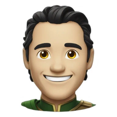 Marvel Loki smiling sticker