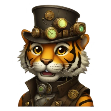 steampunk Tiger  sticker