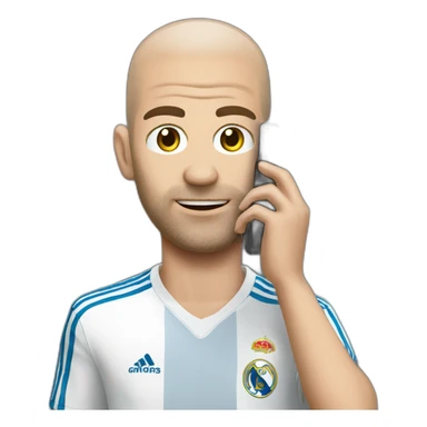 phone on head zidane sticker