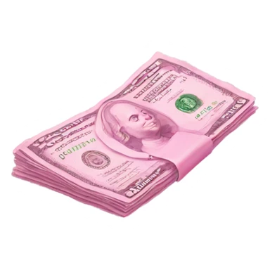 pink money sticker