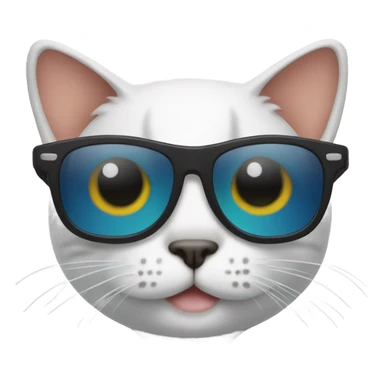 Cat with cute sunglasses sticker