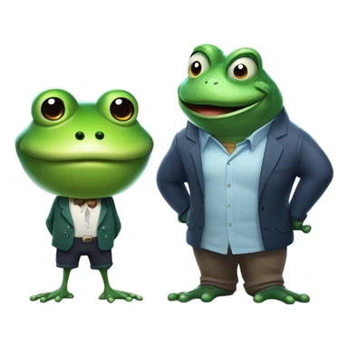 Frog with Mr beast  sticker