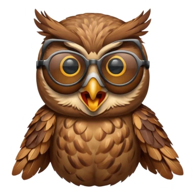owl wearing sun glasses singing sticker