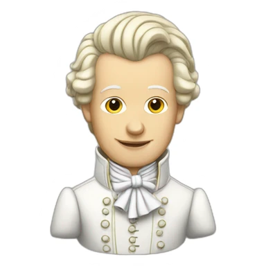 mozart playing piano sticker