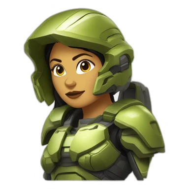 Halo Spartan Woman sticker