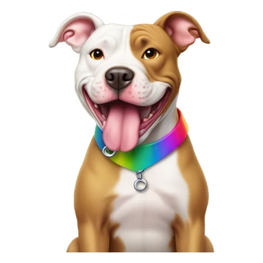 pitbull holding a cup with straw sticker