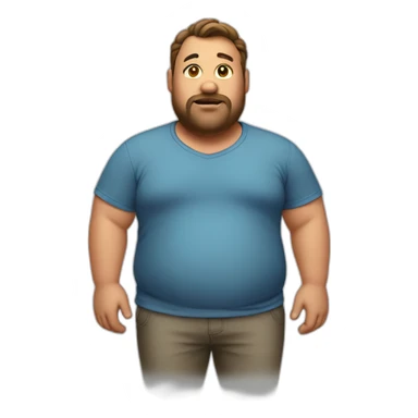 fat guy tight shirt sticker