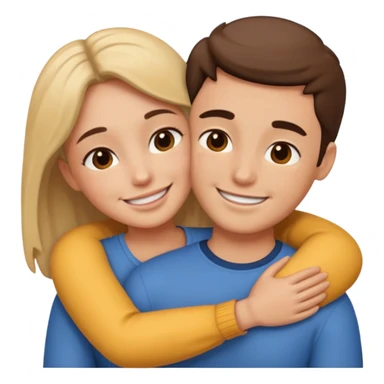 two people cuddling sticker