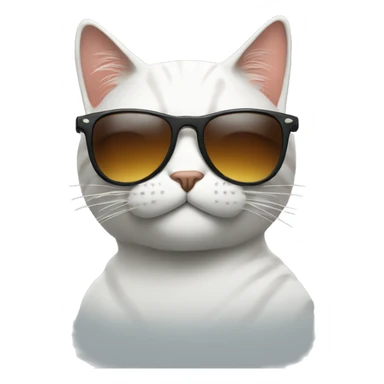 Cool cat relaxing wearing sunglasses sticker