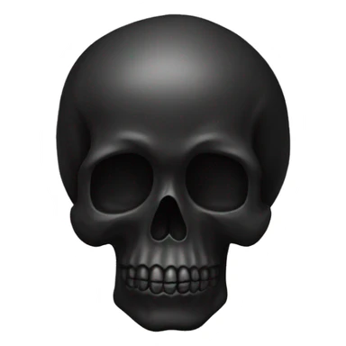 Black scull sticker