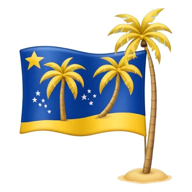 Make a emoji flag of Tokelau with nothing on the sides of it and just the flag sticker