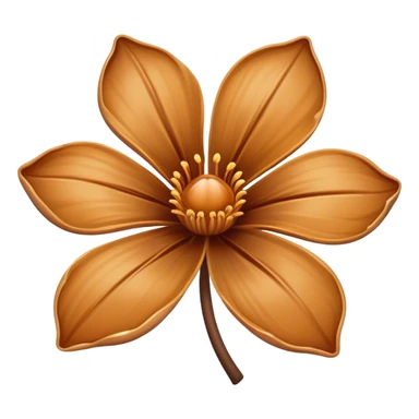 brown caramel flower beautiful finish  sticker