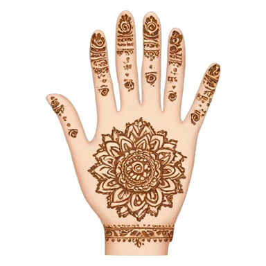Hand with mehendi sticker