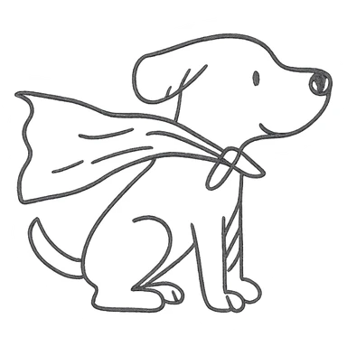 dog with superman cape sticker