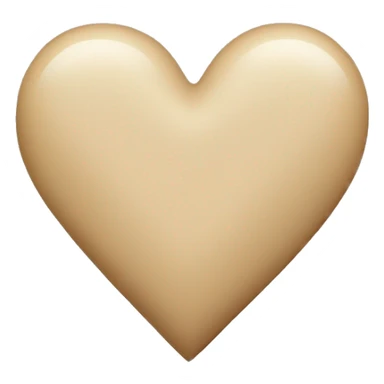 Beige heart sticker