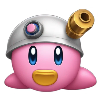 kirby with gun sticker