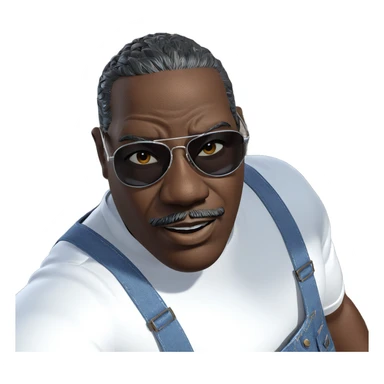 dark-skinned man in sunglasses sticker