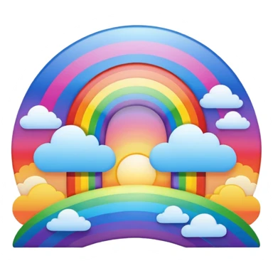 Sunset Rainbow sticker